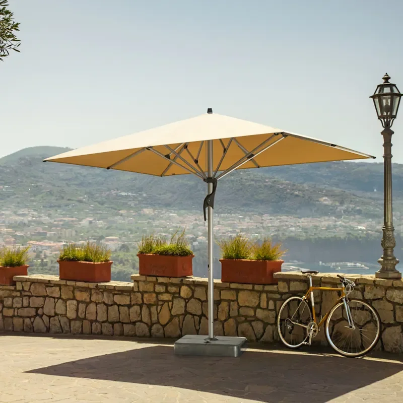 Fortello 400x400 cm parasol alu Cat.5 601 Waterfall