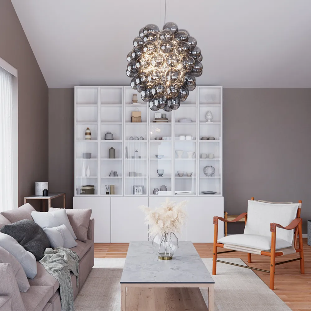 Deluxe loftslampe Ø64cm Grå