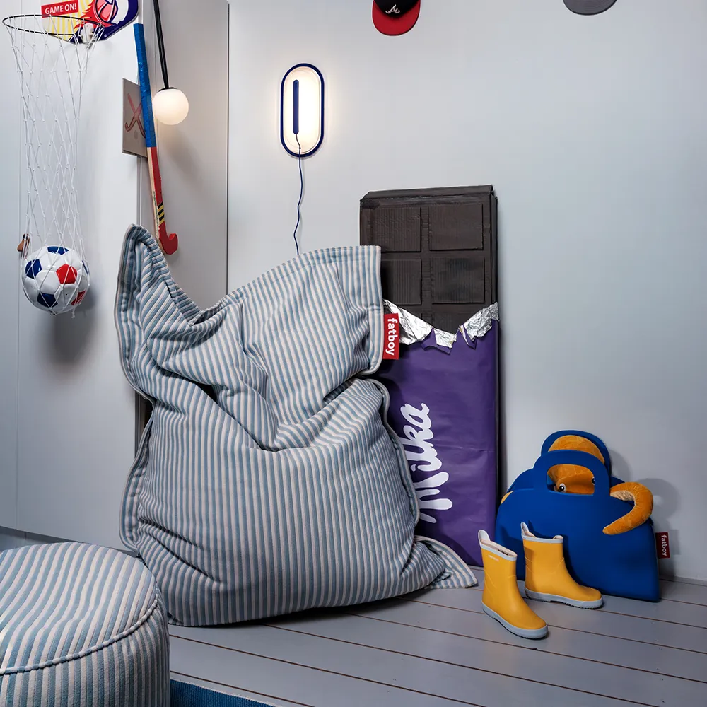 Original Slim Terry Sækkestol Blizzard Blue Creme