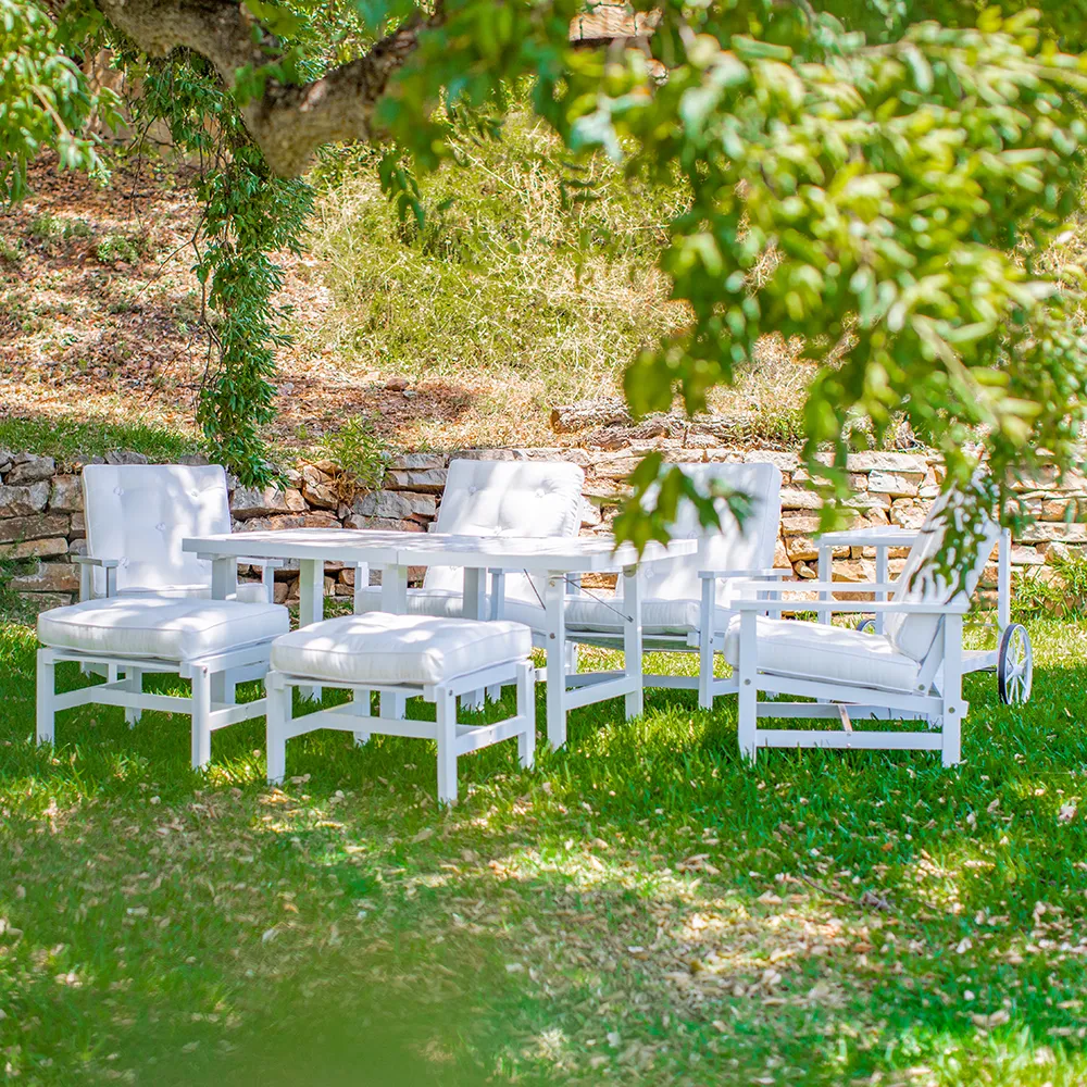 55x55cm skammel aluminium hvid 