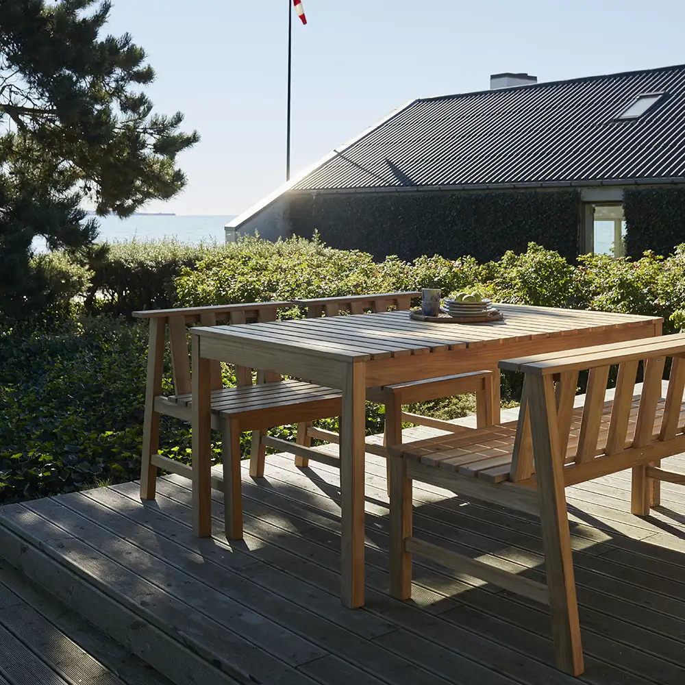 Plank spisebord 160x90 cm teak