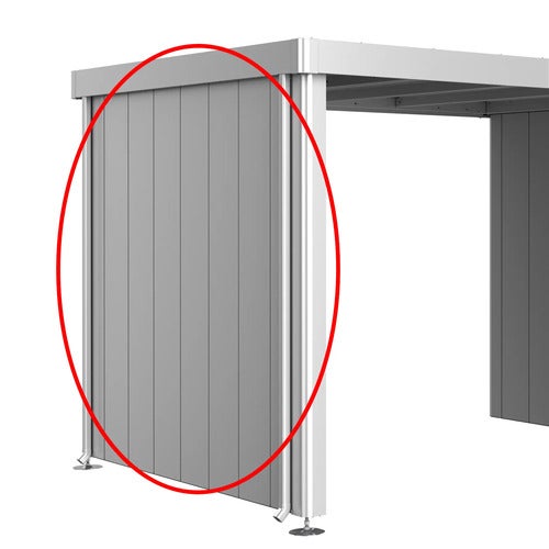 Sidevægge til Neo 3A/3B/3C metalgrå haveskurssidetag