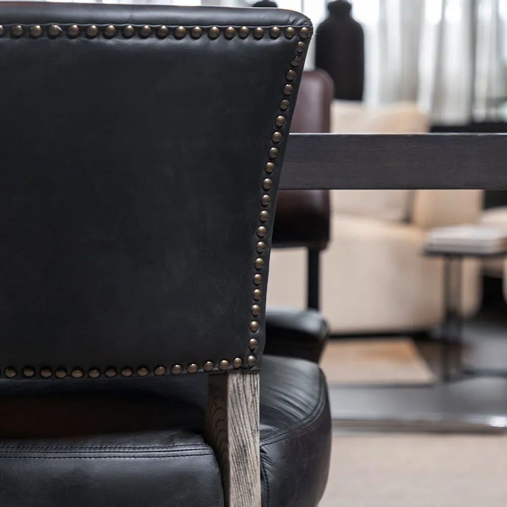 Stol/Karmstol Maggie Black Leather Artwood