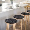 Curly forma Sittepute av saueskinn Dark Grey