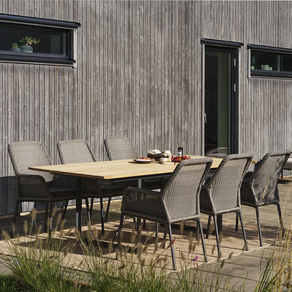 SHAD Spisebord 90x240 cm Teak/Antracit