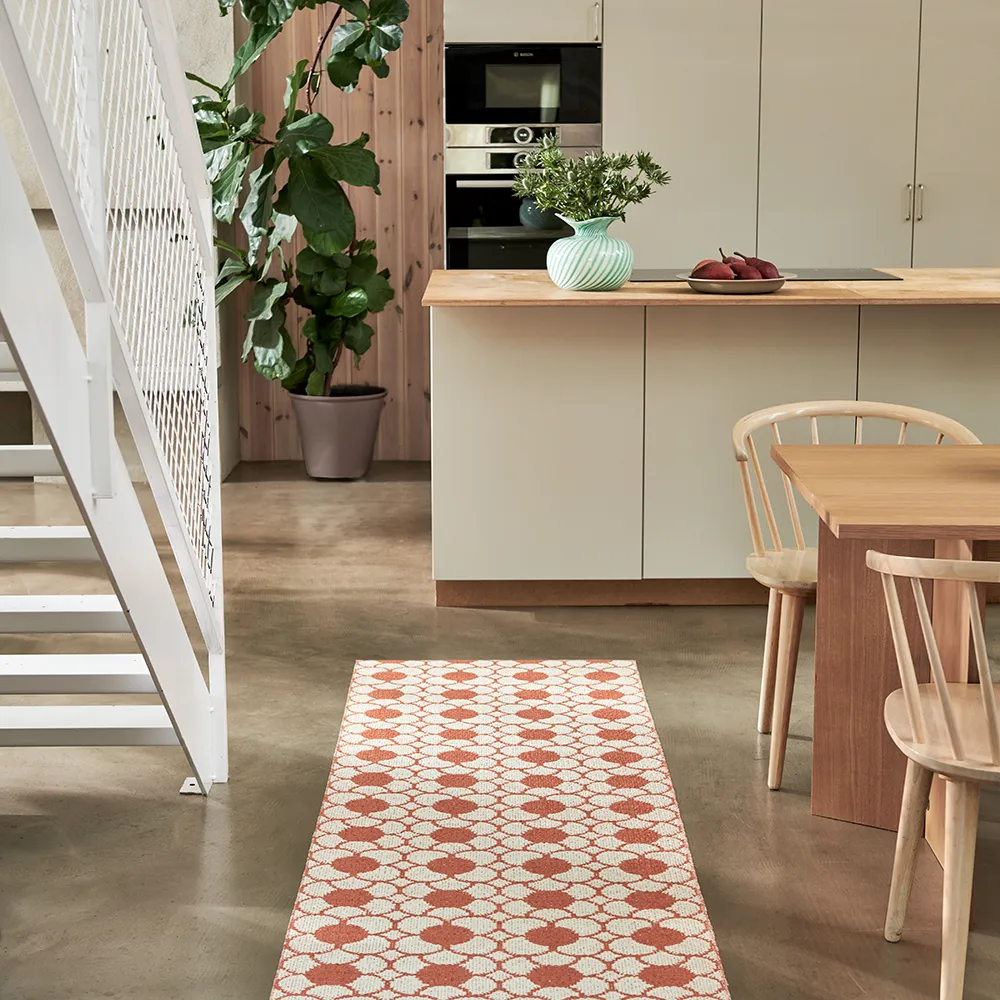 Anya tæppe Pale Orange/Vanilla 70 x 200 cm