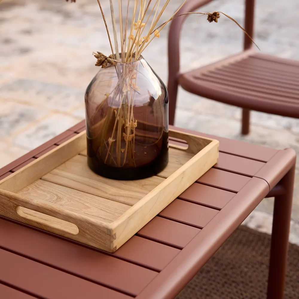 Bliss sofabord/bænk Desert red, aluminium