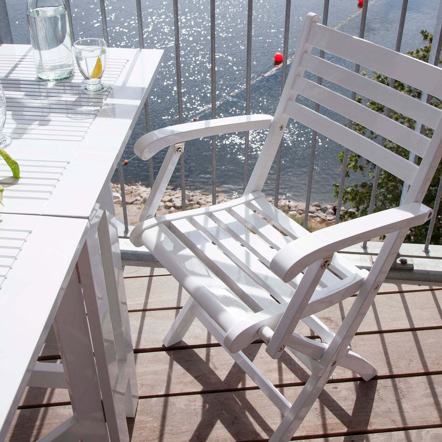 York folde Karmstol hvid 