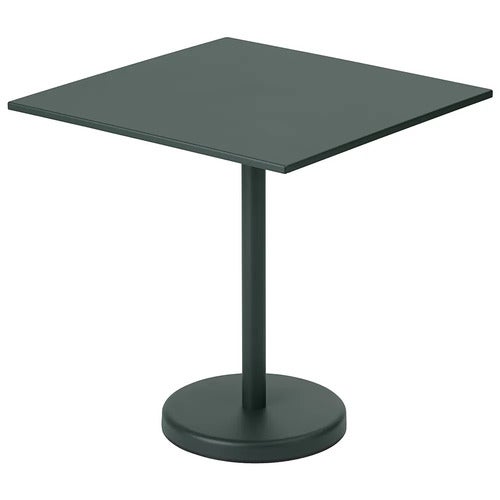 Linear Steel Bistrobord 70x70 cm Dark Green