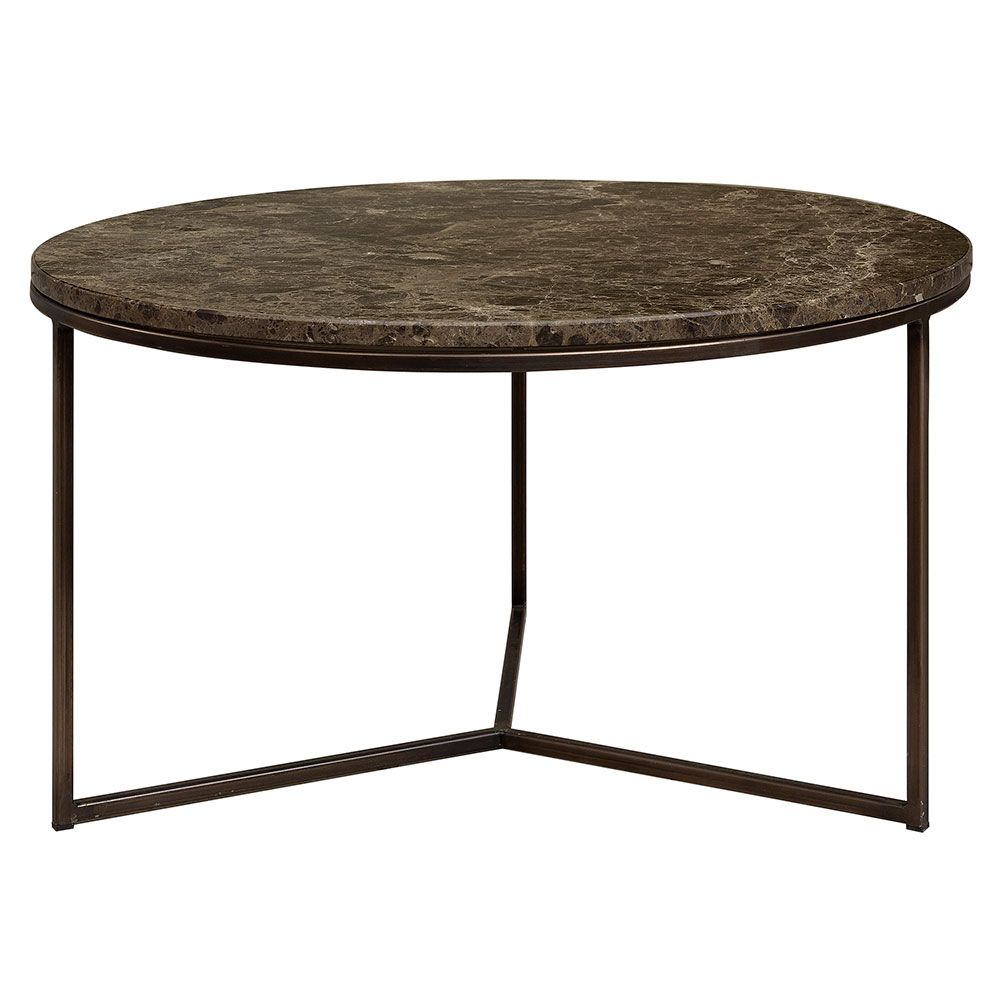 Artwood, Cedes Sofabord Brun Marmor Ø80 cm Artwood