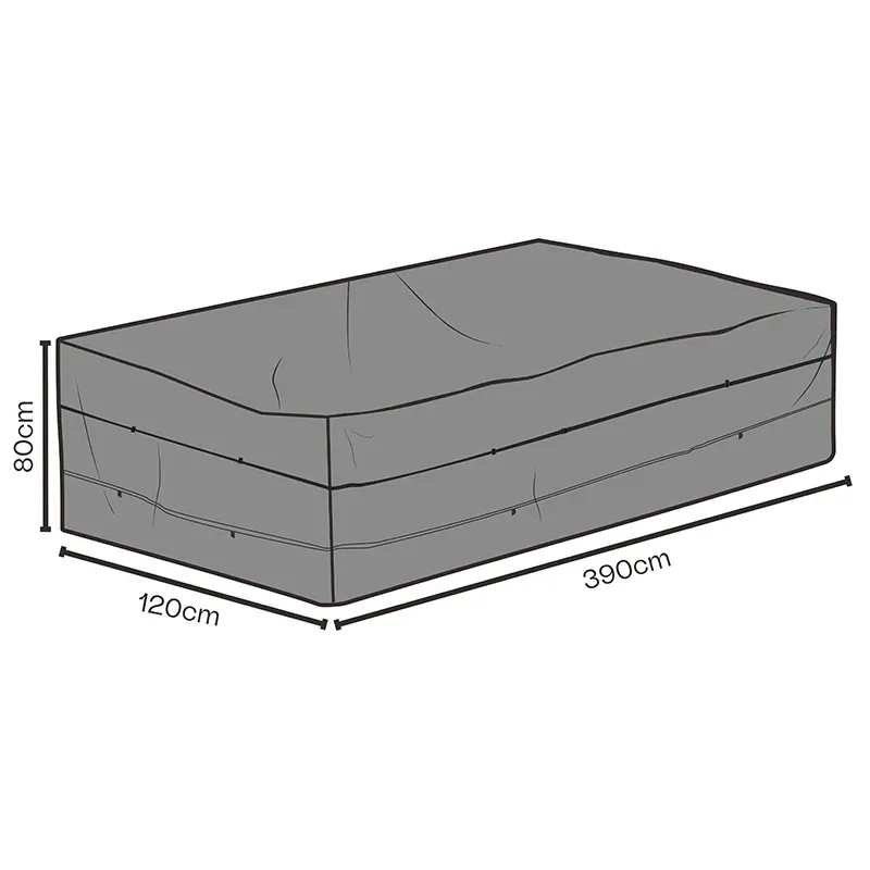  Møbelbeskyttelse 390x120x80 cm Black breathable