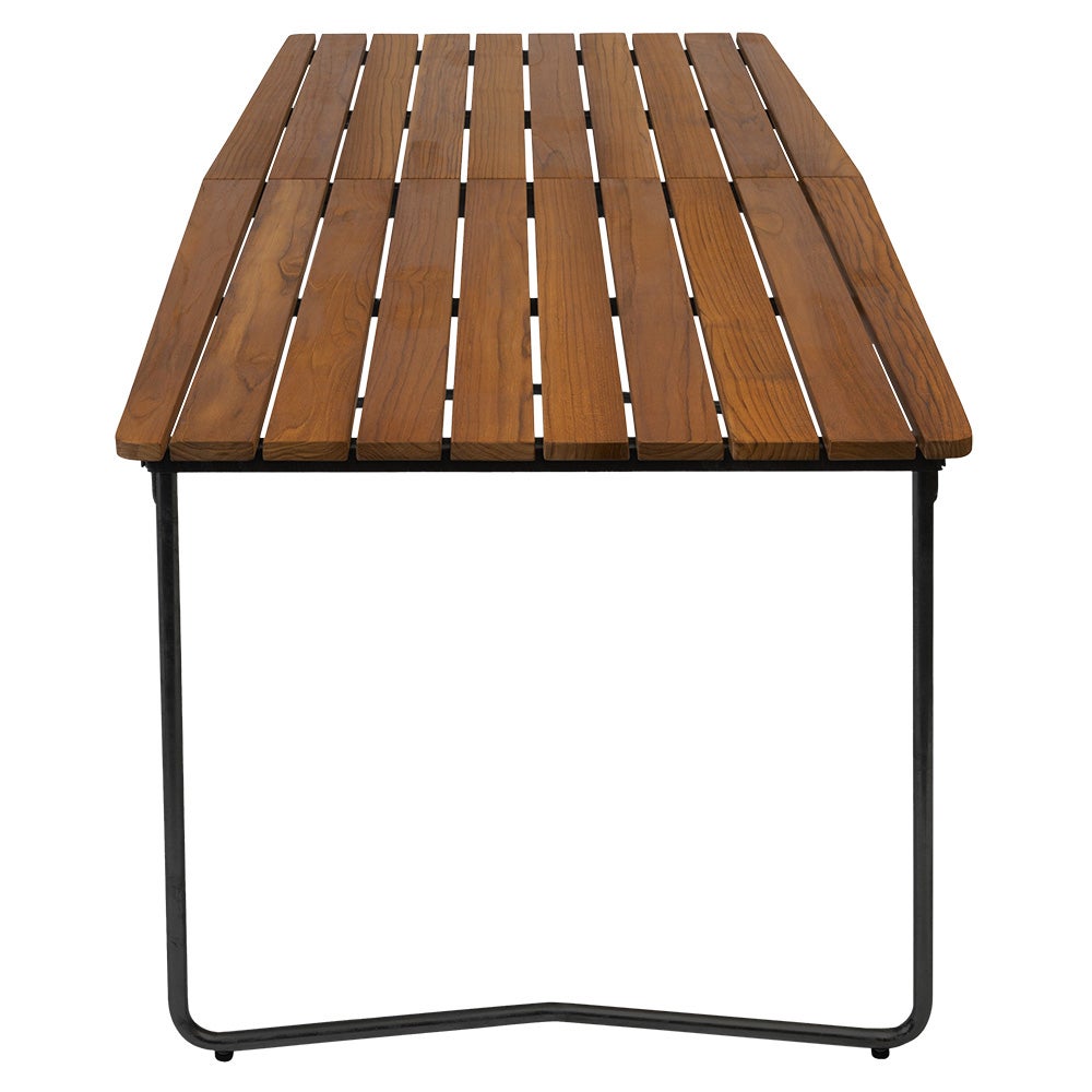 Spisebord B31 230 Ubehandlet teak / sort stel