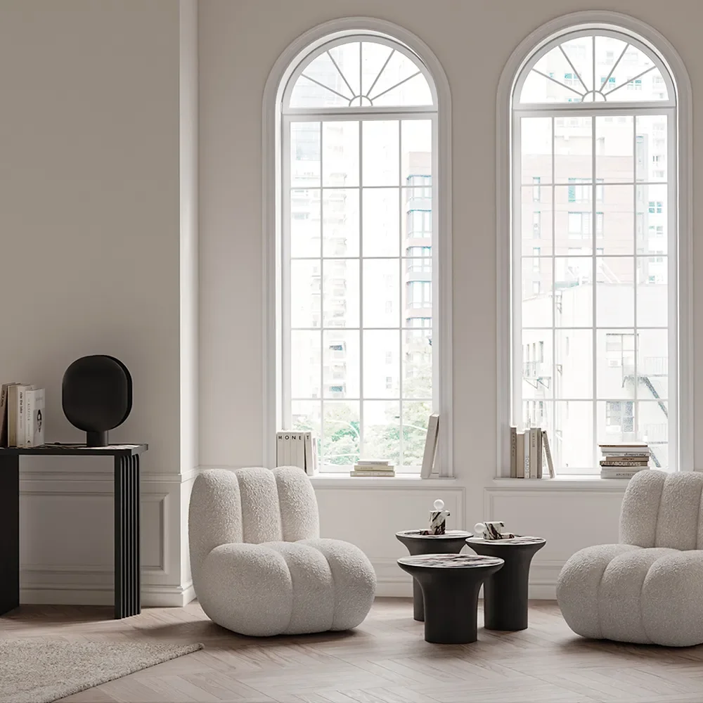 Trumpet sofabord højt - Calacatta