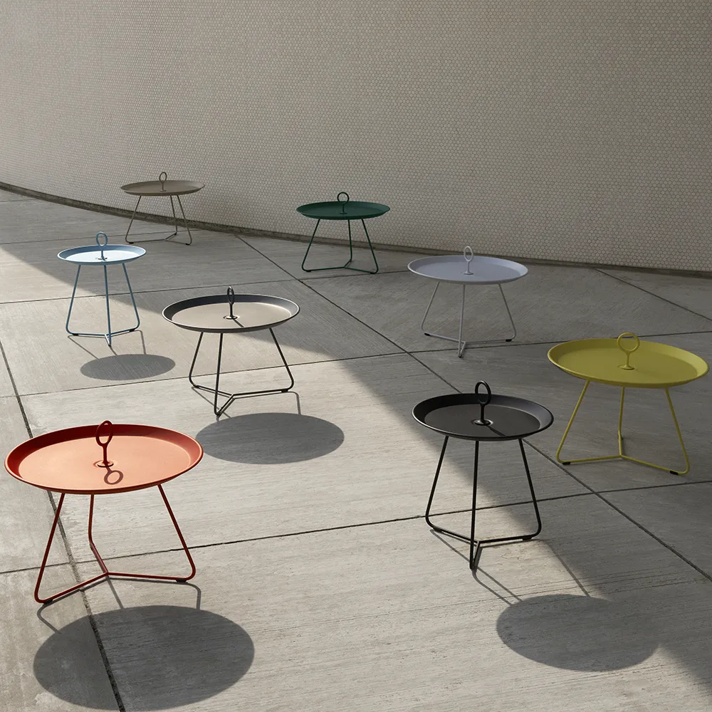 EYELET sidebord Ø45 cm beige