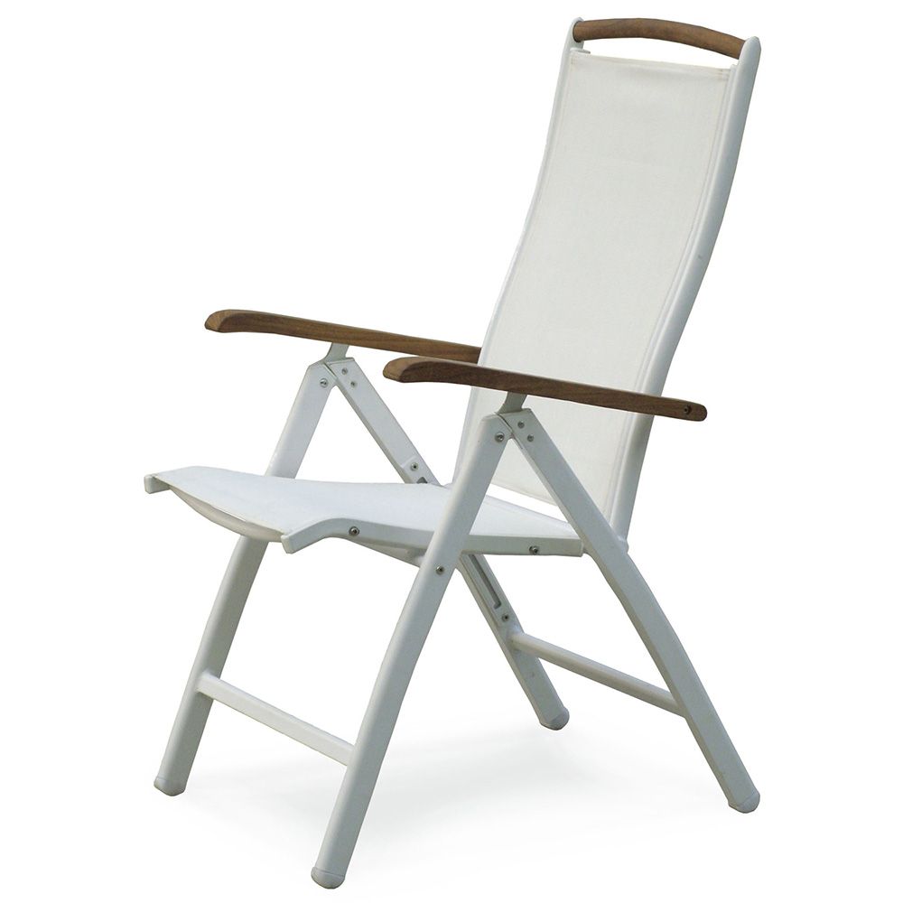 Nydala Positionsstol Hvid/Hvid Teak