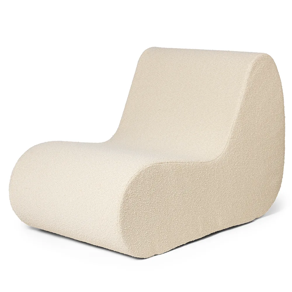 Ferm Living, Rouli Lænestol Bouclé Off-white