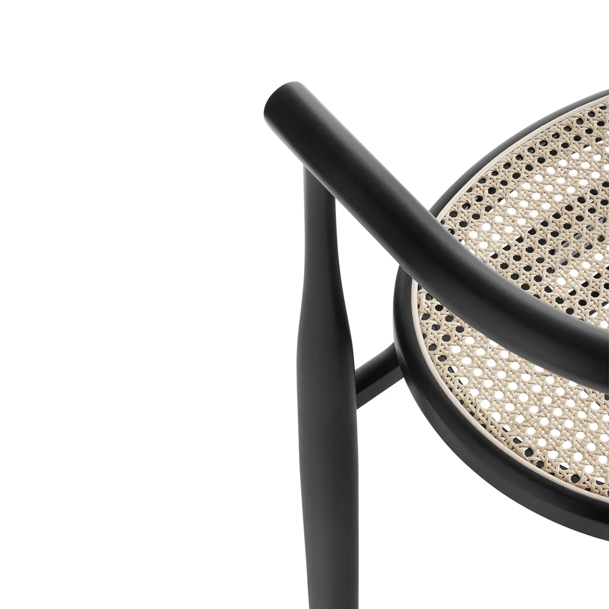 Spisebordsstol Bukowski Rattan Black med armlæn