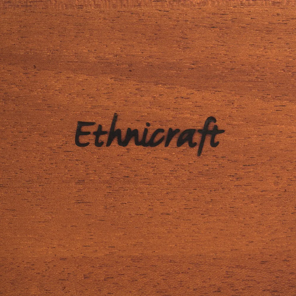 Thin ovale bakker lakeret mahogni - Sæt med 2