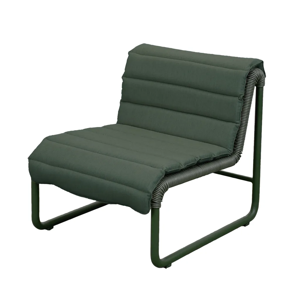 Al Dente loungestol Weave Dark green