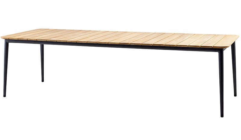 Cane-Line Core Spisebord 100X274 cm Teak Grå