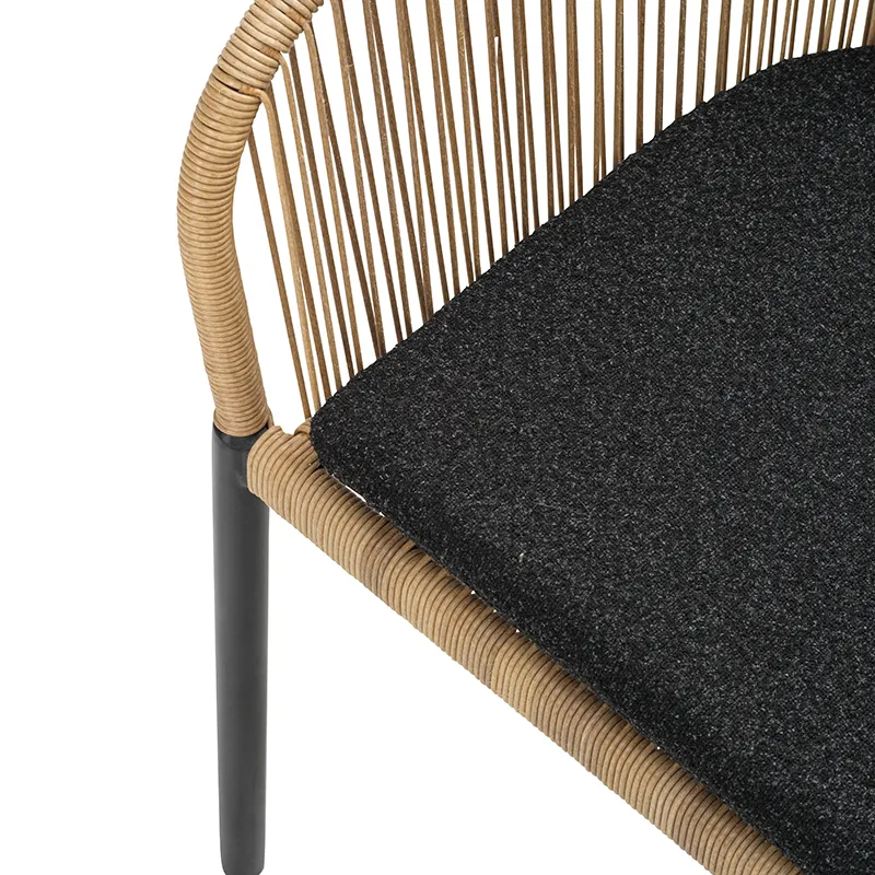 Delta stol    Sort / Natural Wicker/ Teddy Black