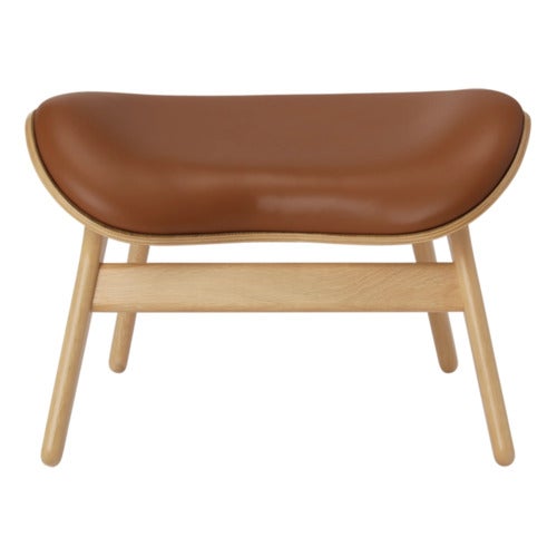 A Conversation Piece Ottoman Fodskammel Oak/Umage Leather Cognac
