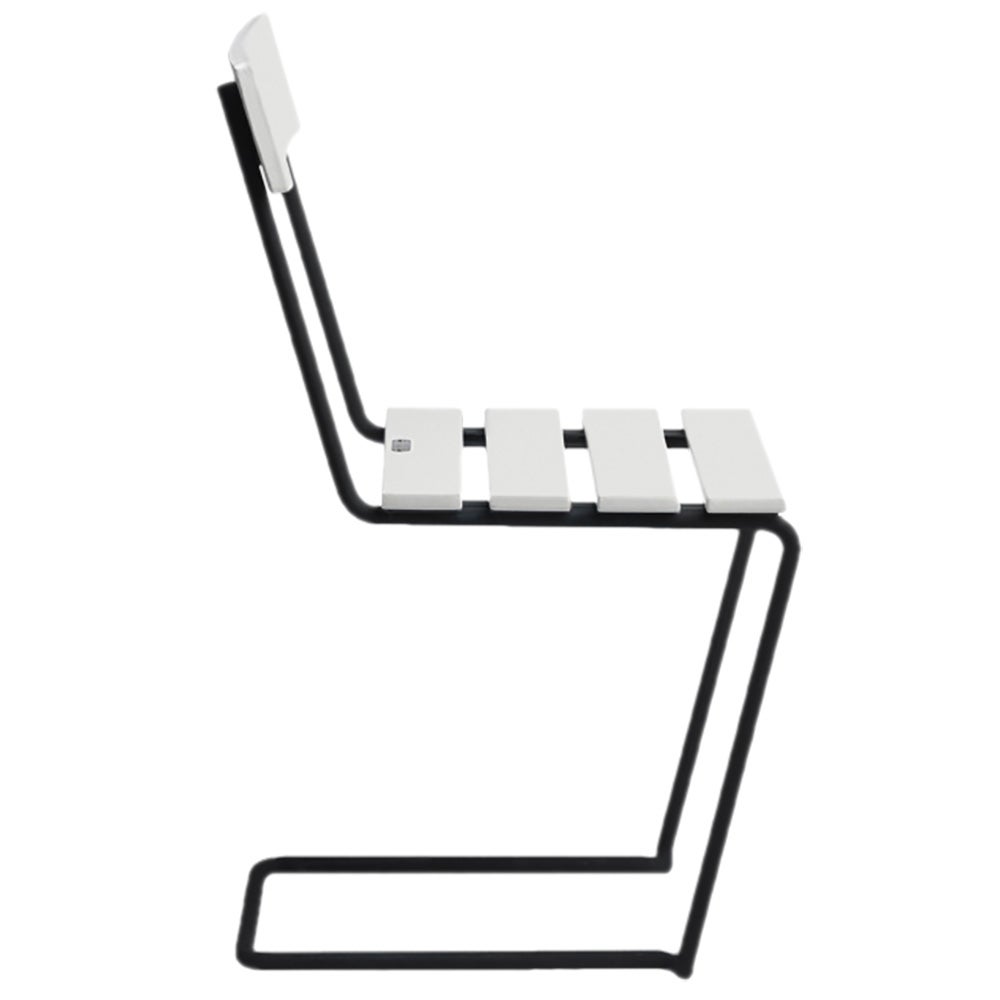 Stol 1 Hvidlakeret eg / sort Stander