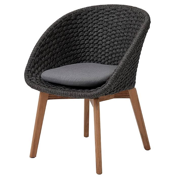 Cane-line, Peacock Karmstol Mørkegrå billede