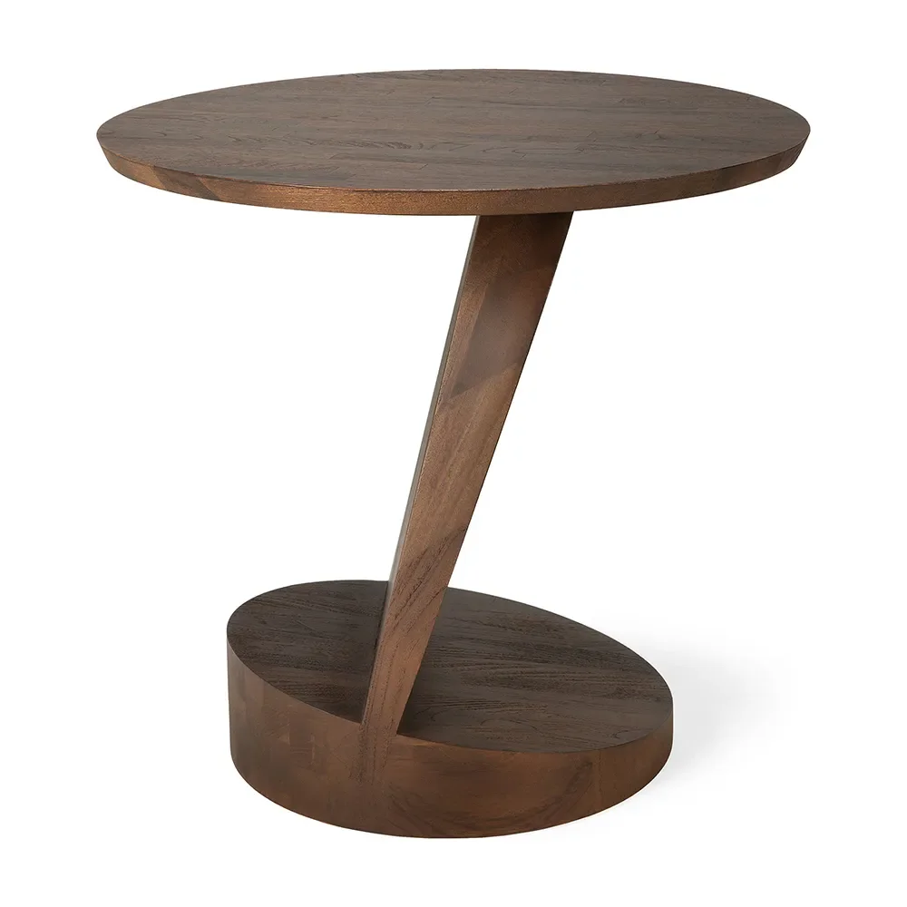 Oblic sidebord Brunlakeret teak