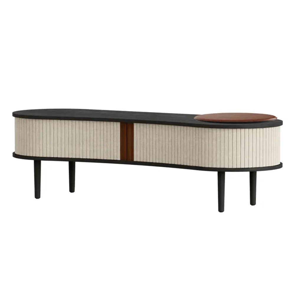 Audacious TV-bord Sort Eg/White Sands