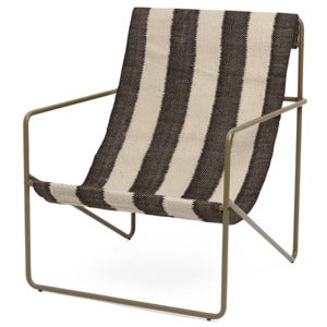 Desert Lounge Lænestol Olive/Off-white/Chocolate
