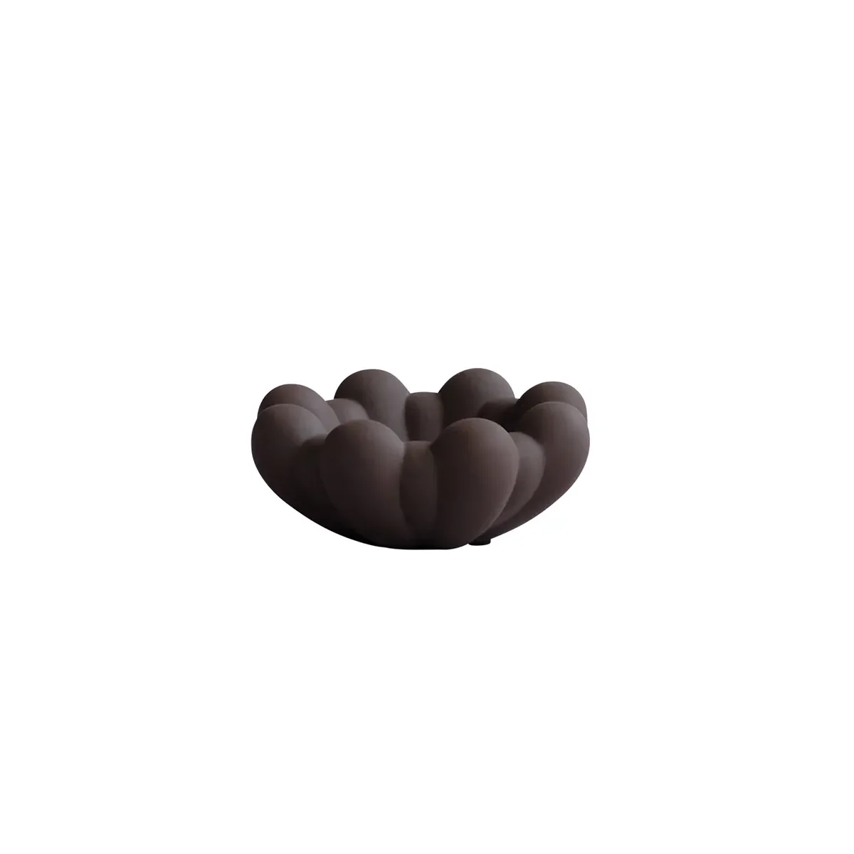 101 Copenhagen, Håndlavet Dekorationsskål Bloom Chocolate Brown Ø 15,5 cm