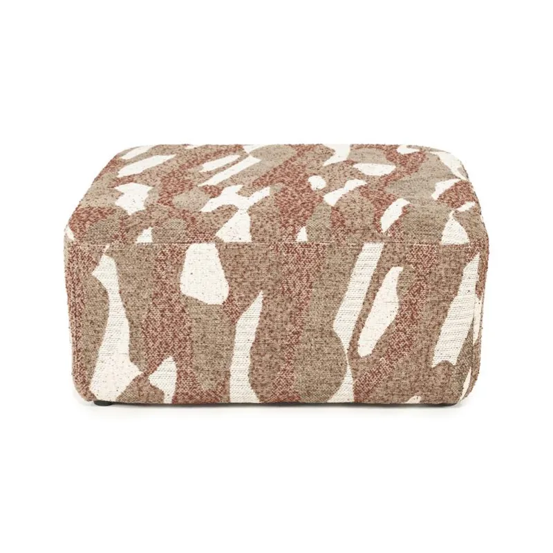 By-Boo, Pouf Rytm large - red 70x70x34 cm