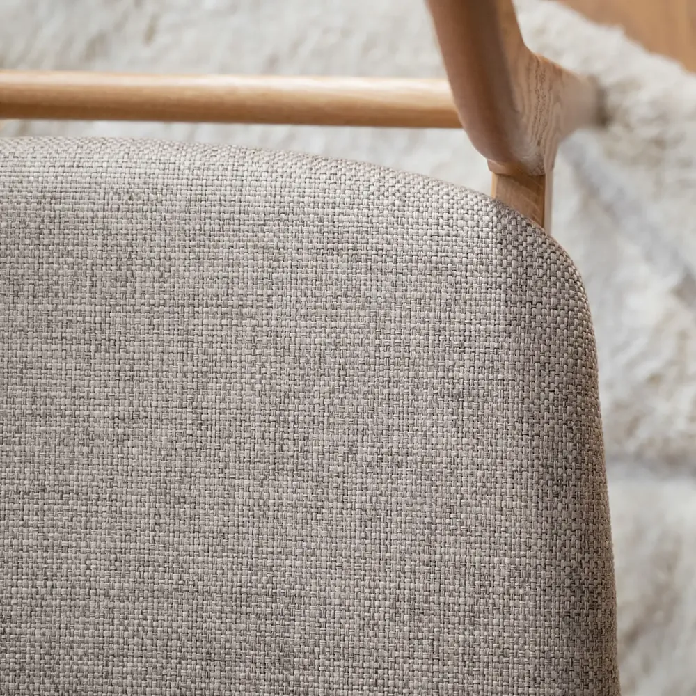 Rodham stol eg/grå-beige