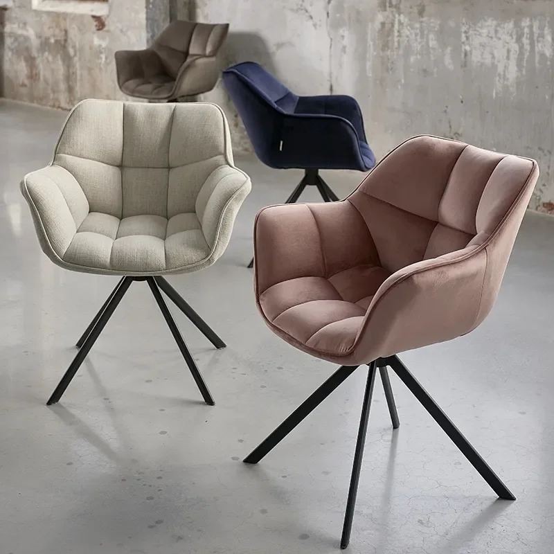 Carnaby stol med armlæn mouliné linen fabulous flax