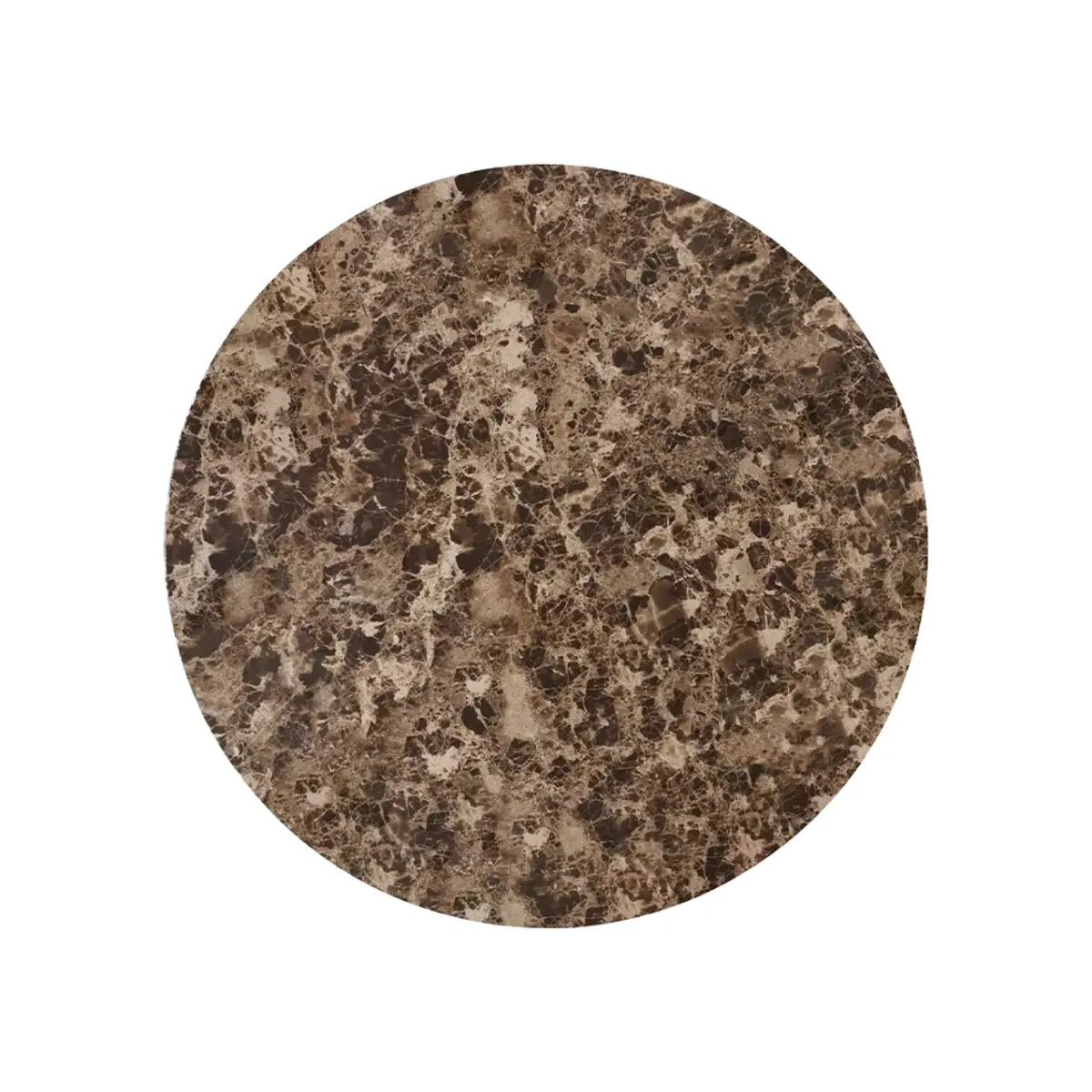  Androgyne bordplade i marmor Emperador - Ø65 cm