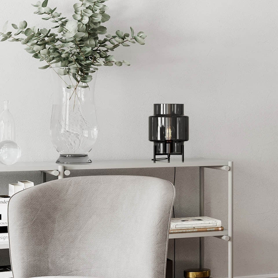 Ebbot Bordlampe H29cm Grå