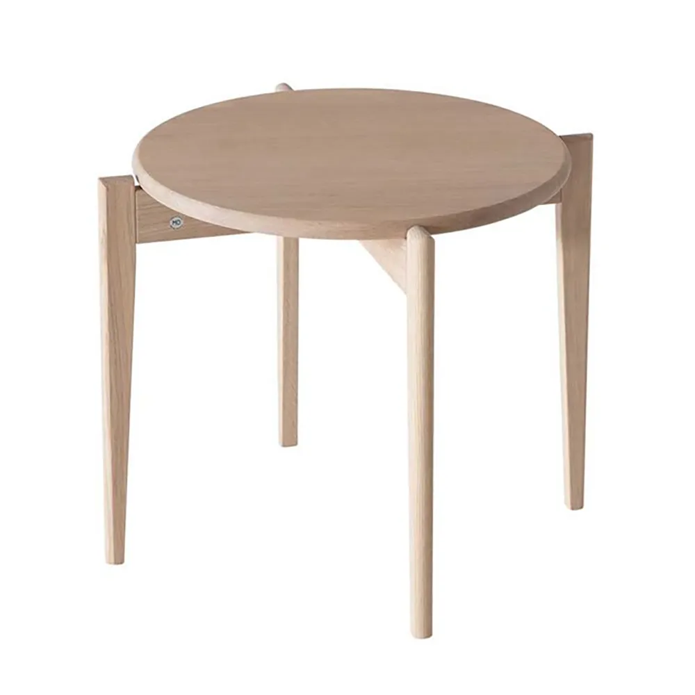 Tilia Sofabord Ø51 cm Hvidolieret eg