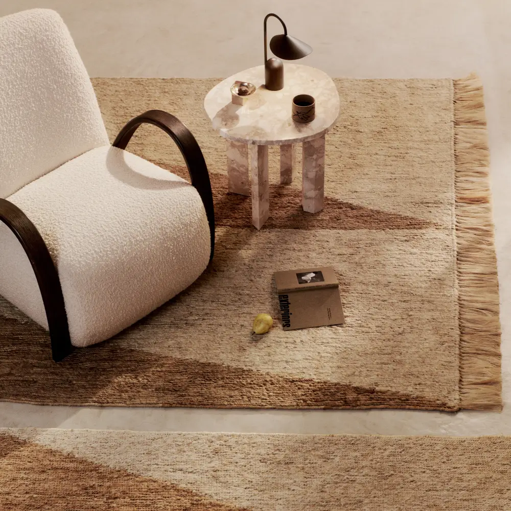 Studie Tæppe 140x200 cm- Natural/Off-white