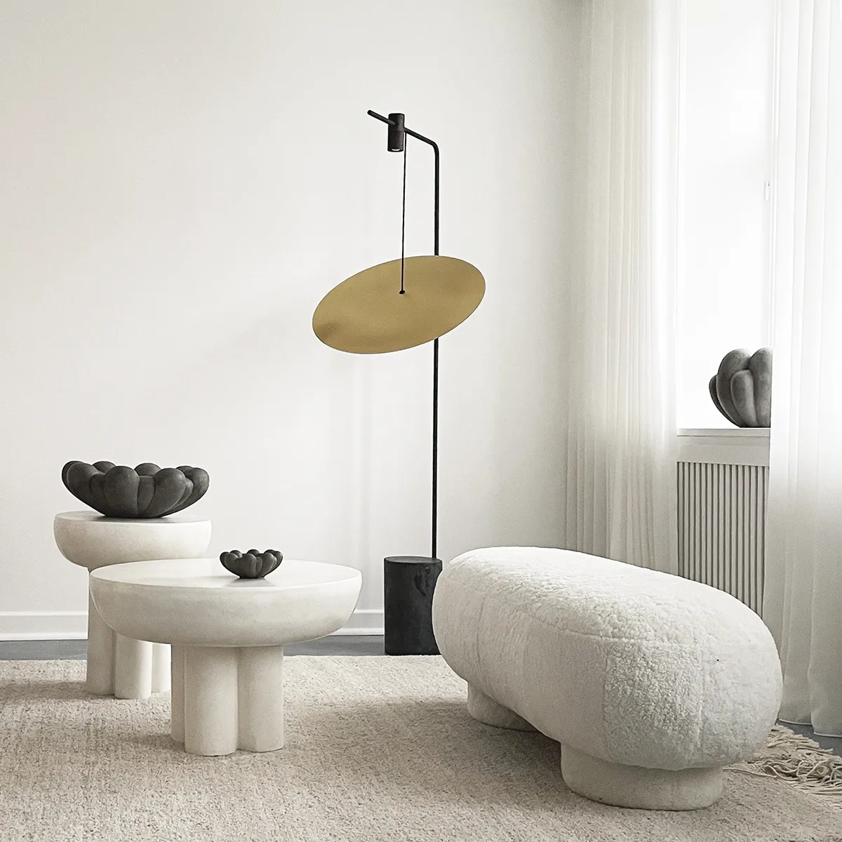 Håndlavet Dekorationsskål Bloom Dark Grey Ø 15,5 cm
