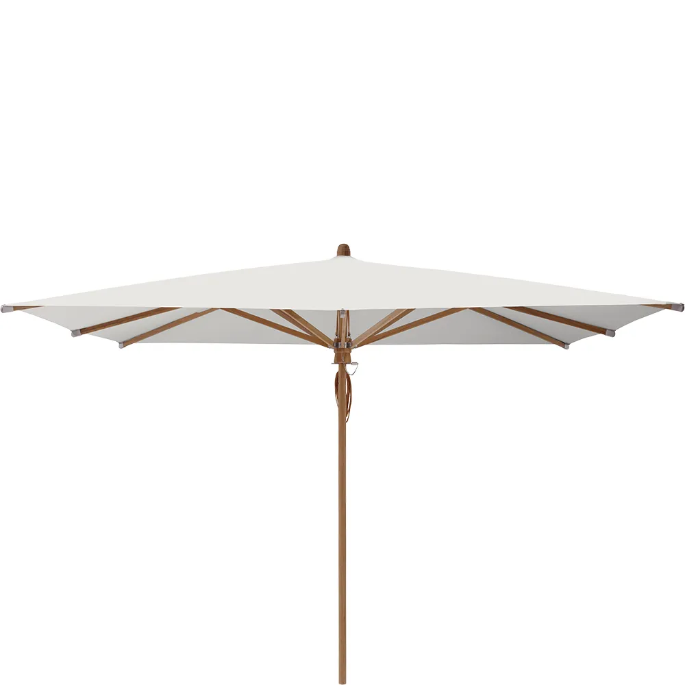 Glatz Teakwood parasoll 330×330 cm Kat.5 665 Chrome