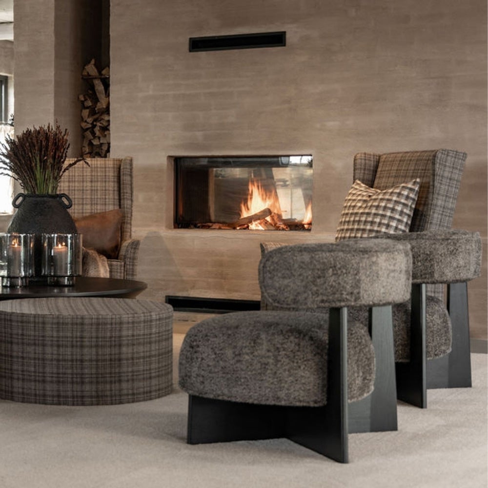 Porto stoflænestol Vega wood