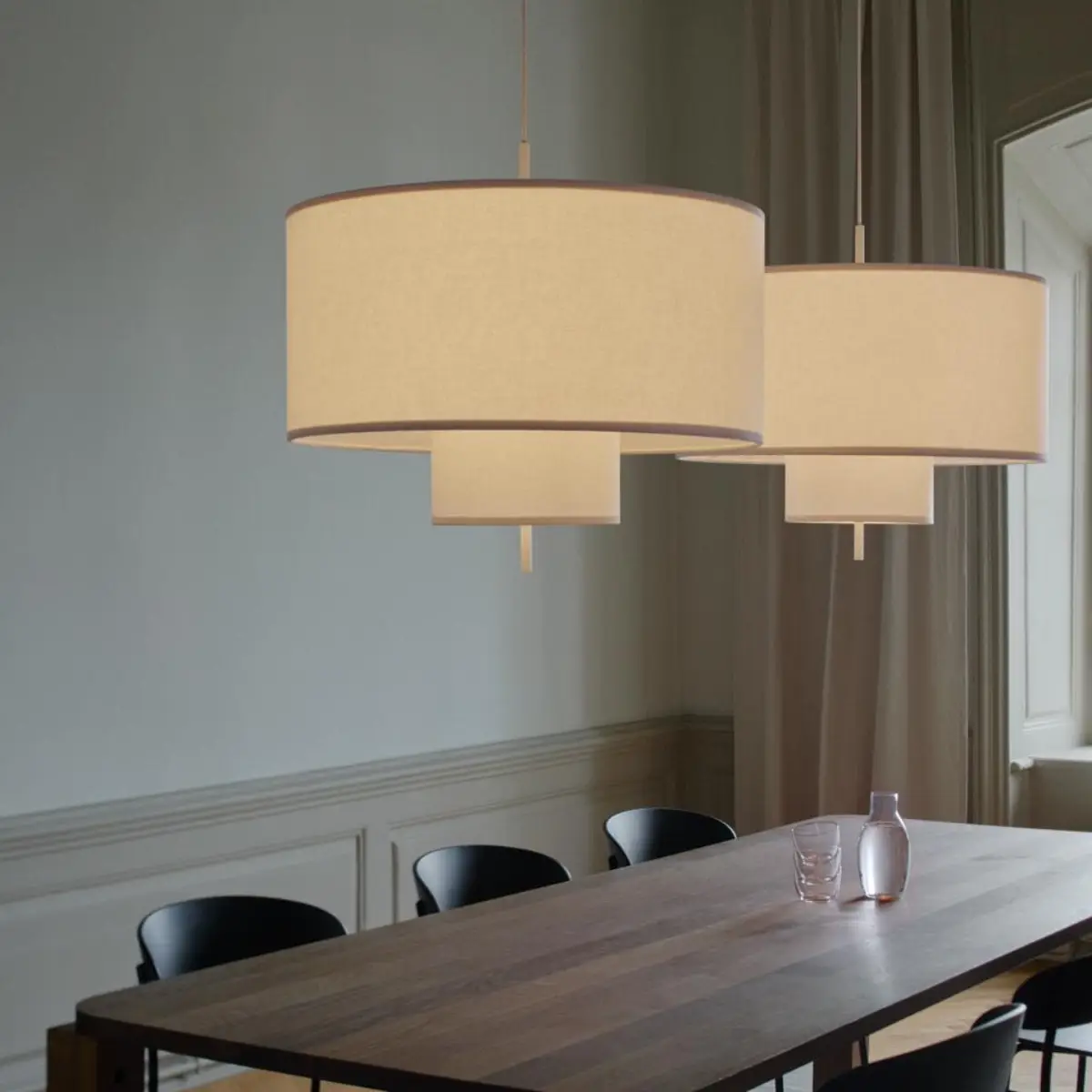 Margin Pendel Ø70 Hvid Canvas
