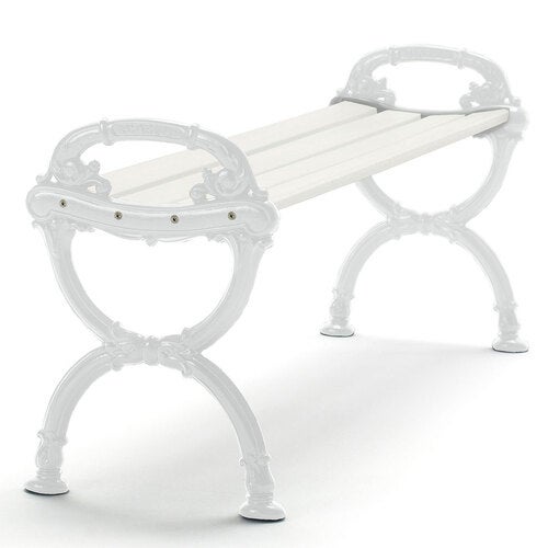 Byarum bænk / ender: hvidt træ: hvidlakeret fyrretræ