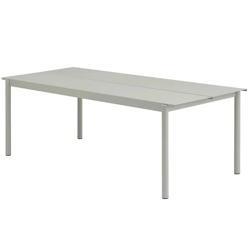 Linear Steel Spisebord 220x90 cm Grey 