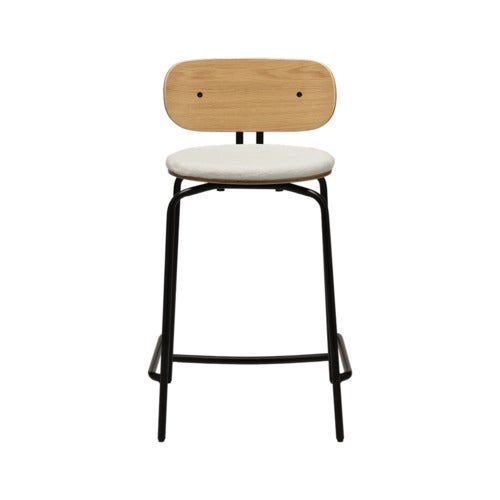 Curious Lav Barstol Eg/Sort Teddy White