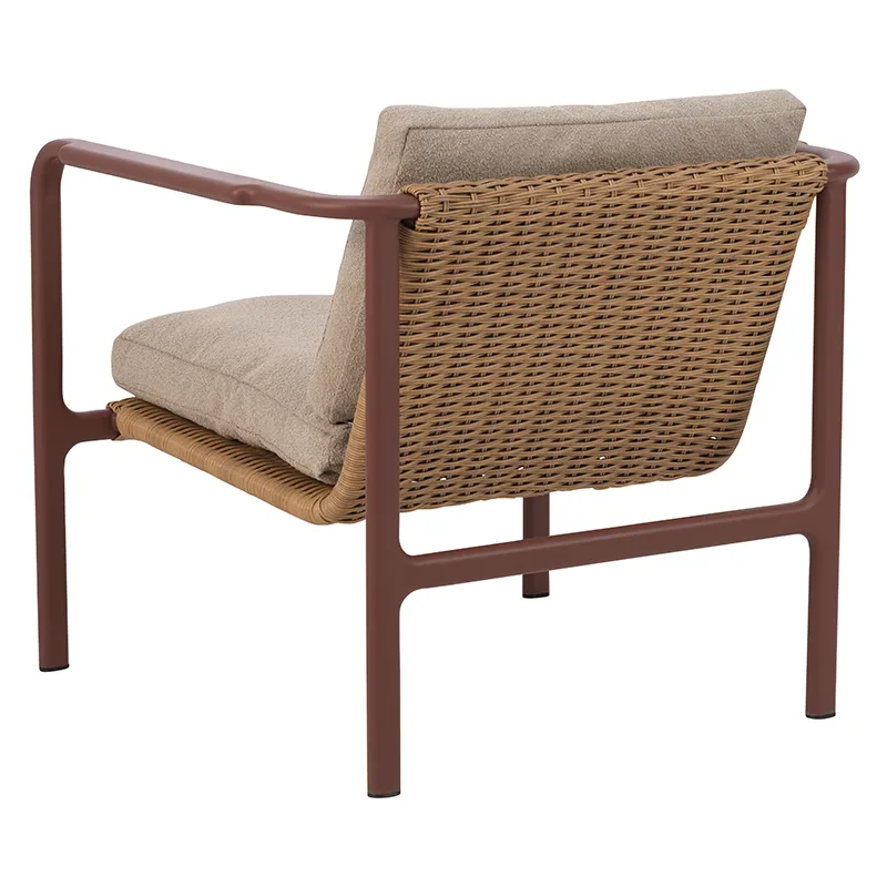 Motty lænestol Zin Red / Teddy Beige