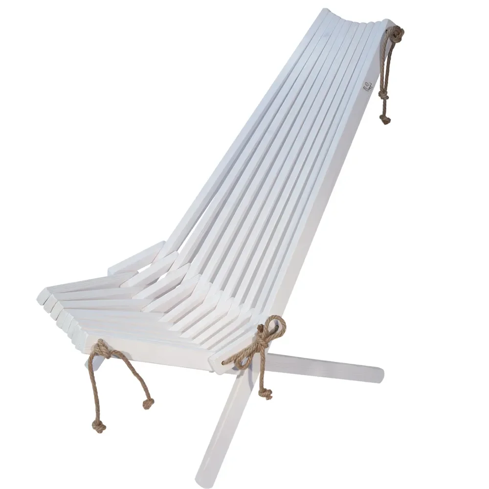 EcoChair Loungestol uden pude - Fyrretræ - Hvid olieret