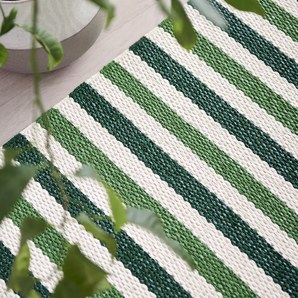 Teo tæppe 140x200 cm Dark Green/Grass Green/Vanilla 