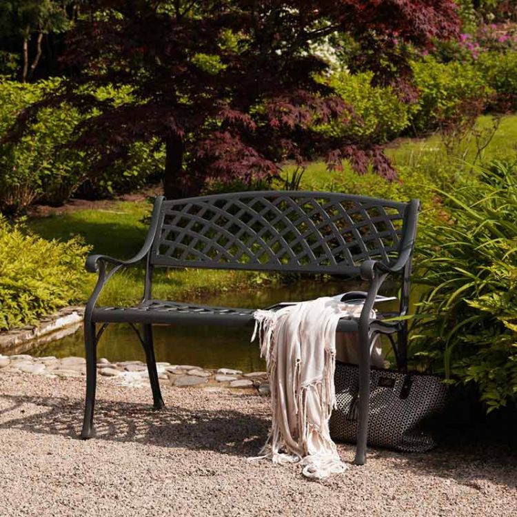 Arras 2-pers. Sofa Antracit Aluminium Brafab